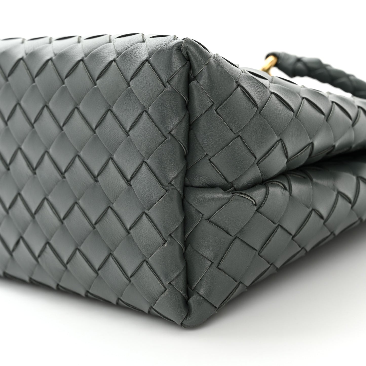 Nappa Intrecciato Medium Andiamo Shoulder Bag Slate