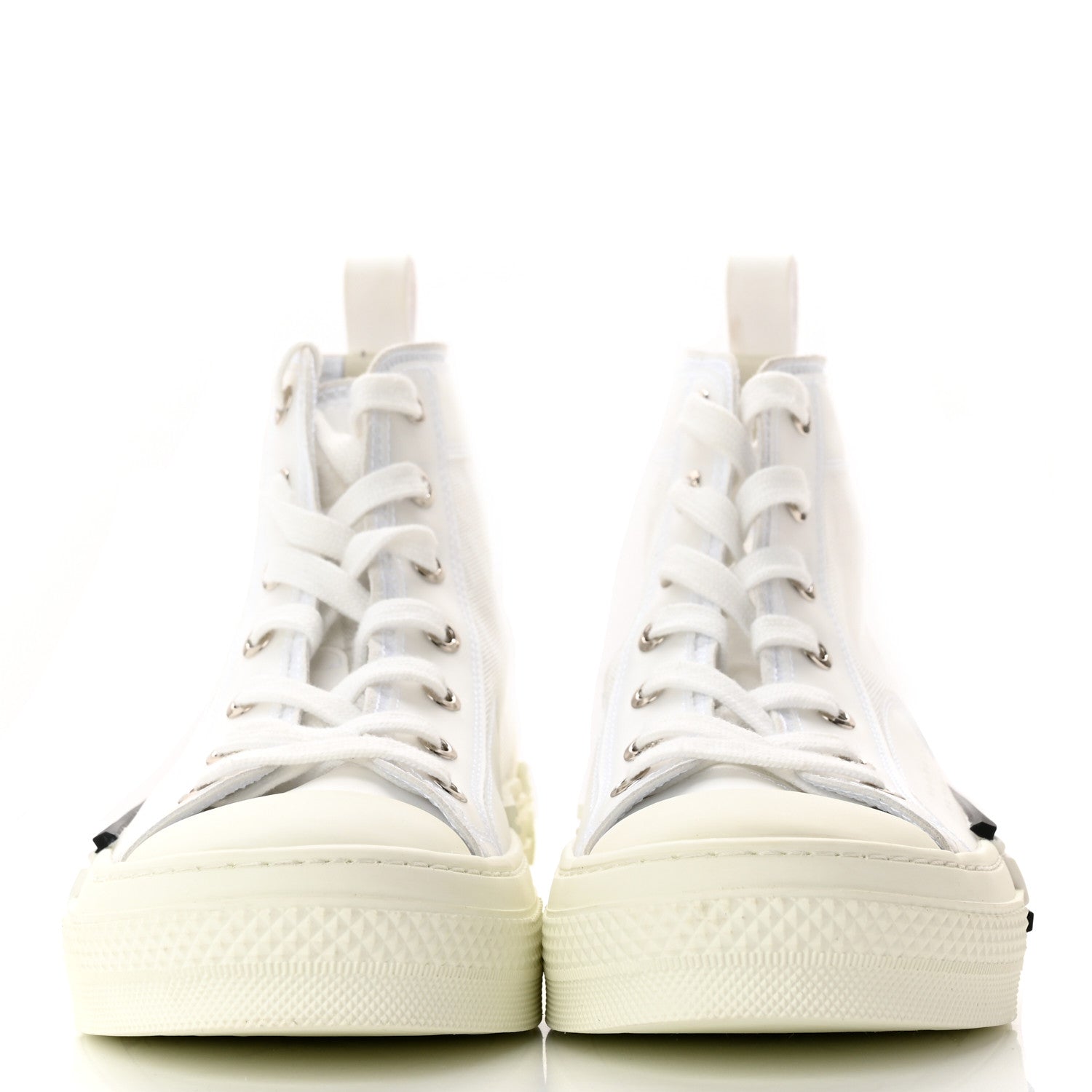 Christian Dior Technical Canvas Oblique Mens B23 High Top Sneakers 38 White 3 of 17