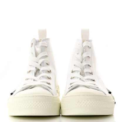 Christian Dior Technical Canvas Oblique Mens B23 High Top Sneakers 38 White 3 of 17