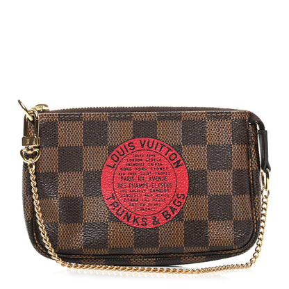 Louis Vuitton Damier Ebene Complice Trunks and Bags Mini Pochette Accessories Red 1 of 6
