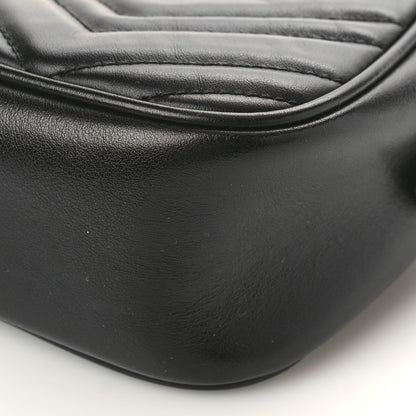 Gucci Calfskin Matelasse Small GG Marmont Chain Shoulder Bag Black 9 of 9