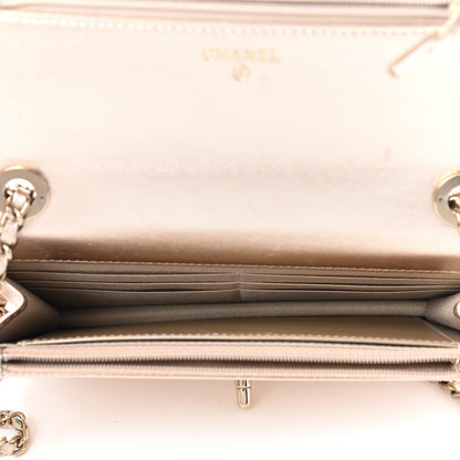 Chanel Metallic Lambskin Quilted Trendy CC Wallet On Chain WOC Gold 5 of 9
