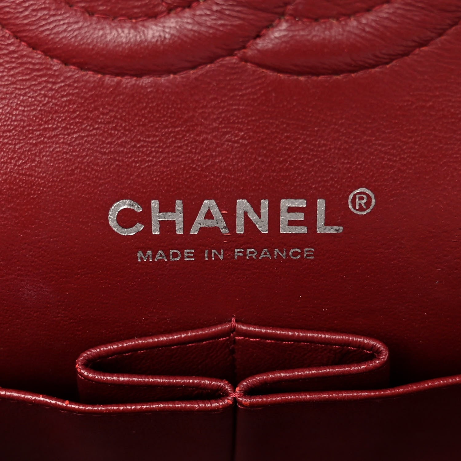 Chanel Caviar Quilted Medium Double Flap Dark Red 6 of 10