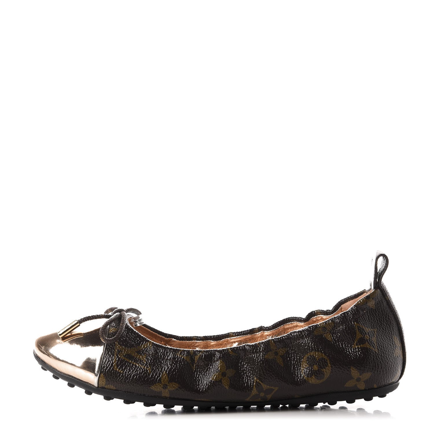 Louis Vuitton Patent Monogram Flirty Ballerina Flats 37 Gold 1 of 9