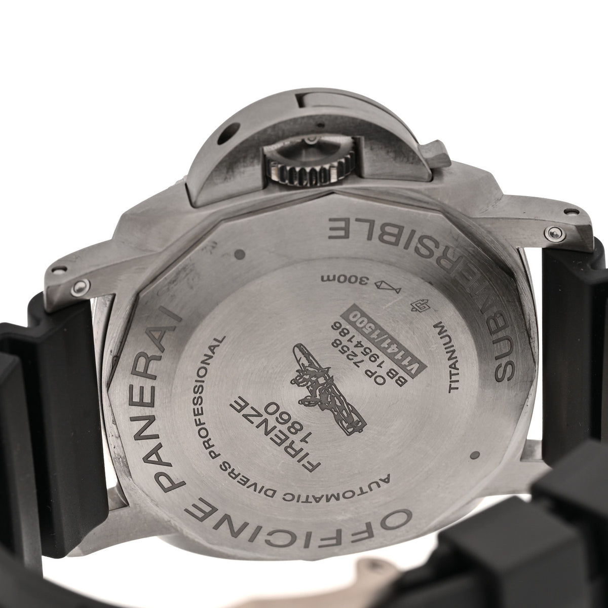 Titanium Rubber 47mm Luminor Submersible Automatic Watch Black PAM1305