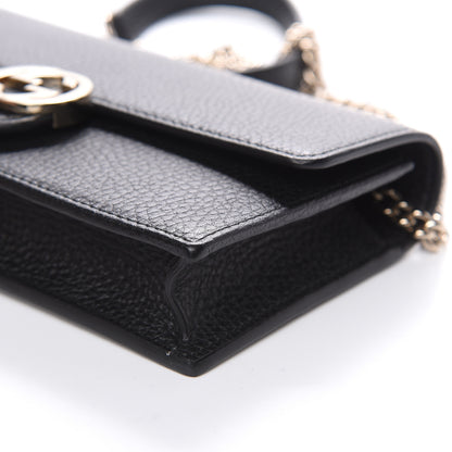 Gucci Dollar Calfskin Interlocking G Chain Wallet Black 8 of 8
