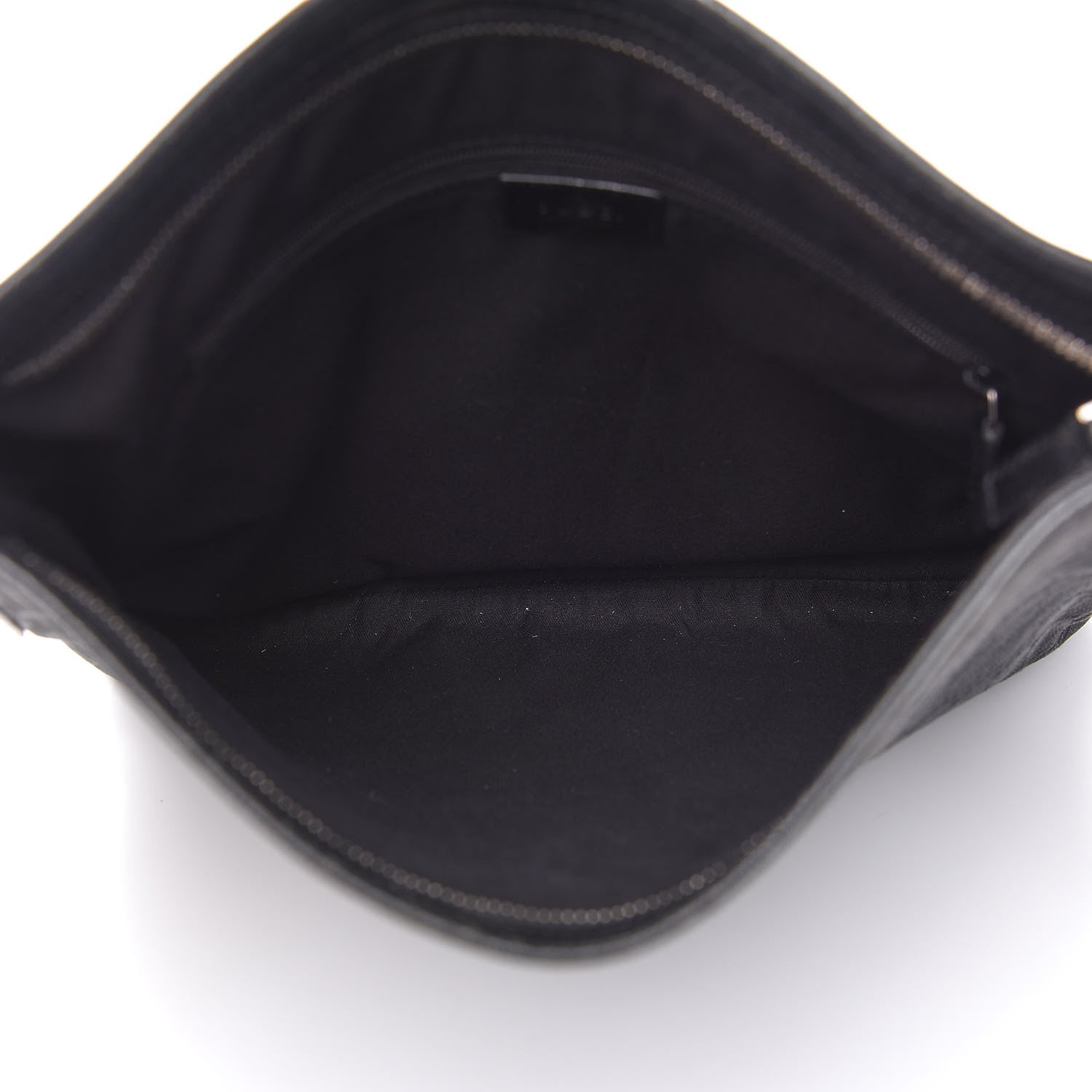 Gucci GG Supreme Monogram Medium Flat Messenger Bag Black Grey 4 of 11