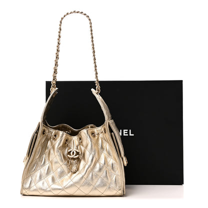Chanel Metallic Caviar Quilted Small Chanel 25 Handbag Gold 11 of 11
