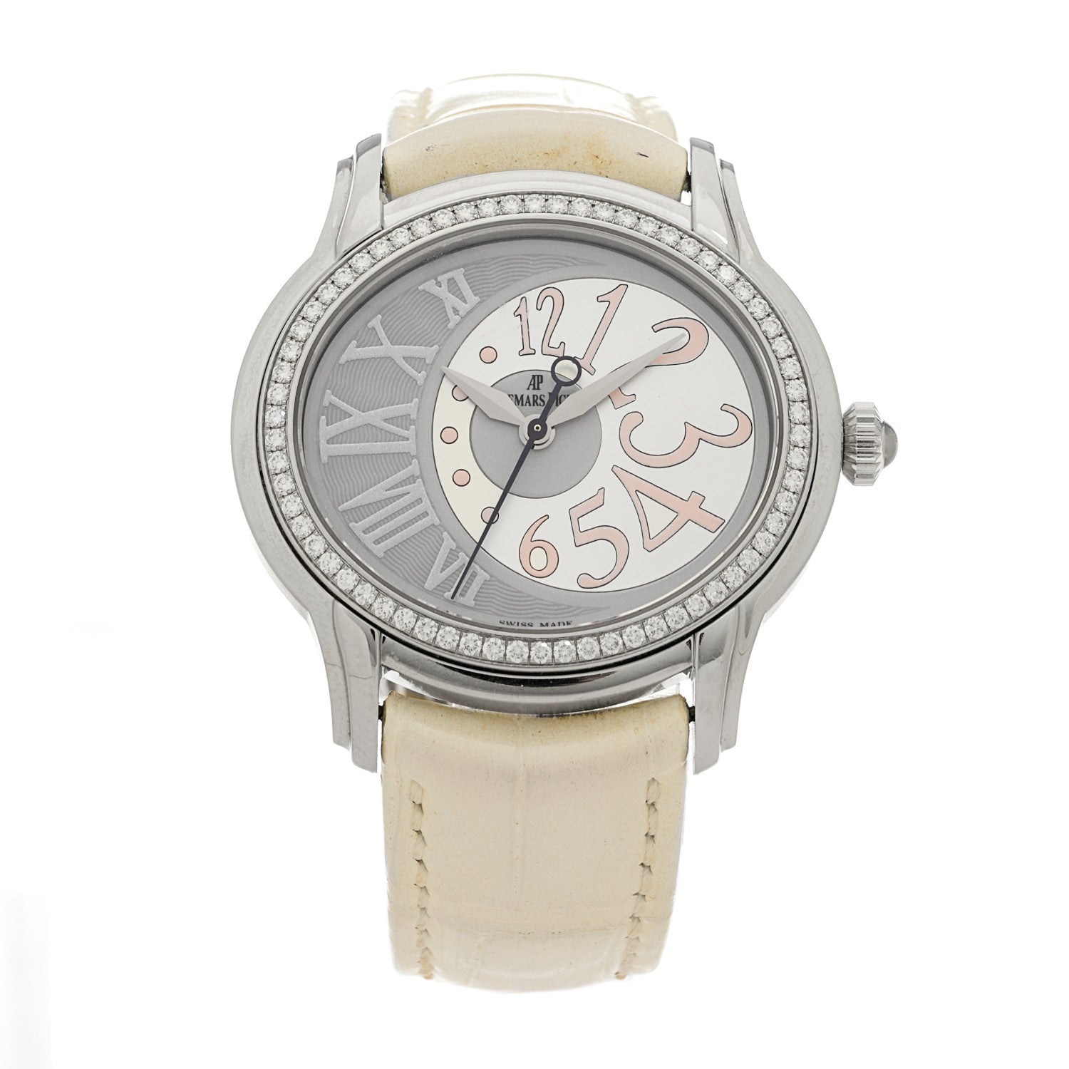Audemars Piguet Stainless Steel Alligator Diamond Bezel 41mm Millenary Power Reserve Automatic Watch 77301ST.ZZ.D009CR.01 1 of 5