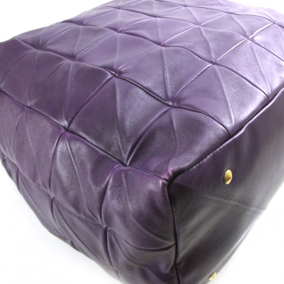 Leather Sac New Rive Gauche Tote Purple