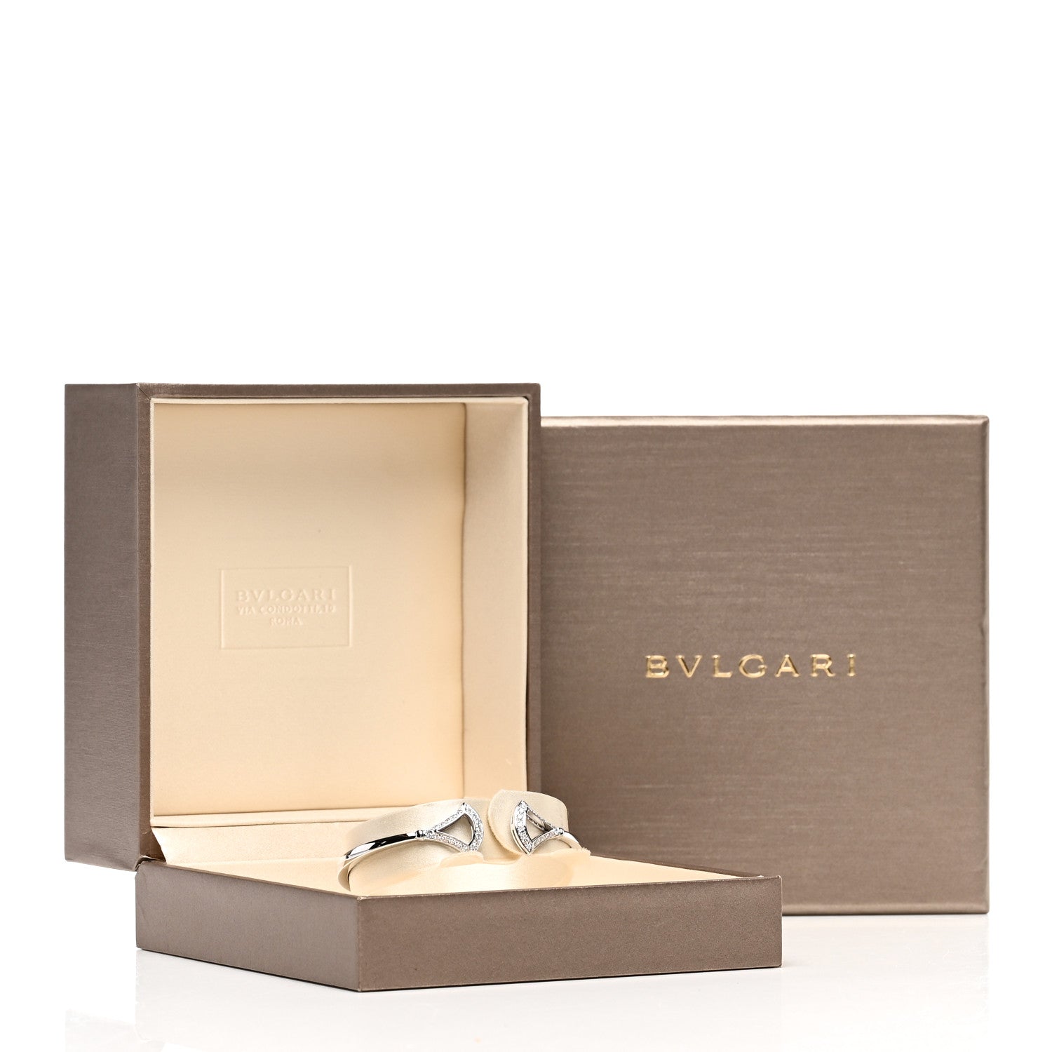 Bulgari 18K White Gold Diamond Openwork Divas Dream Bracelet S 4 of 4