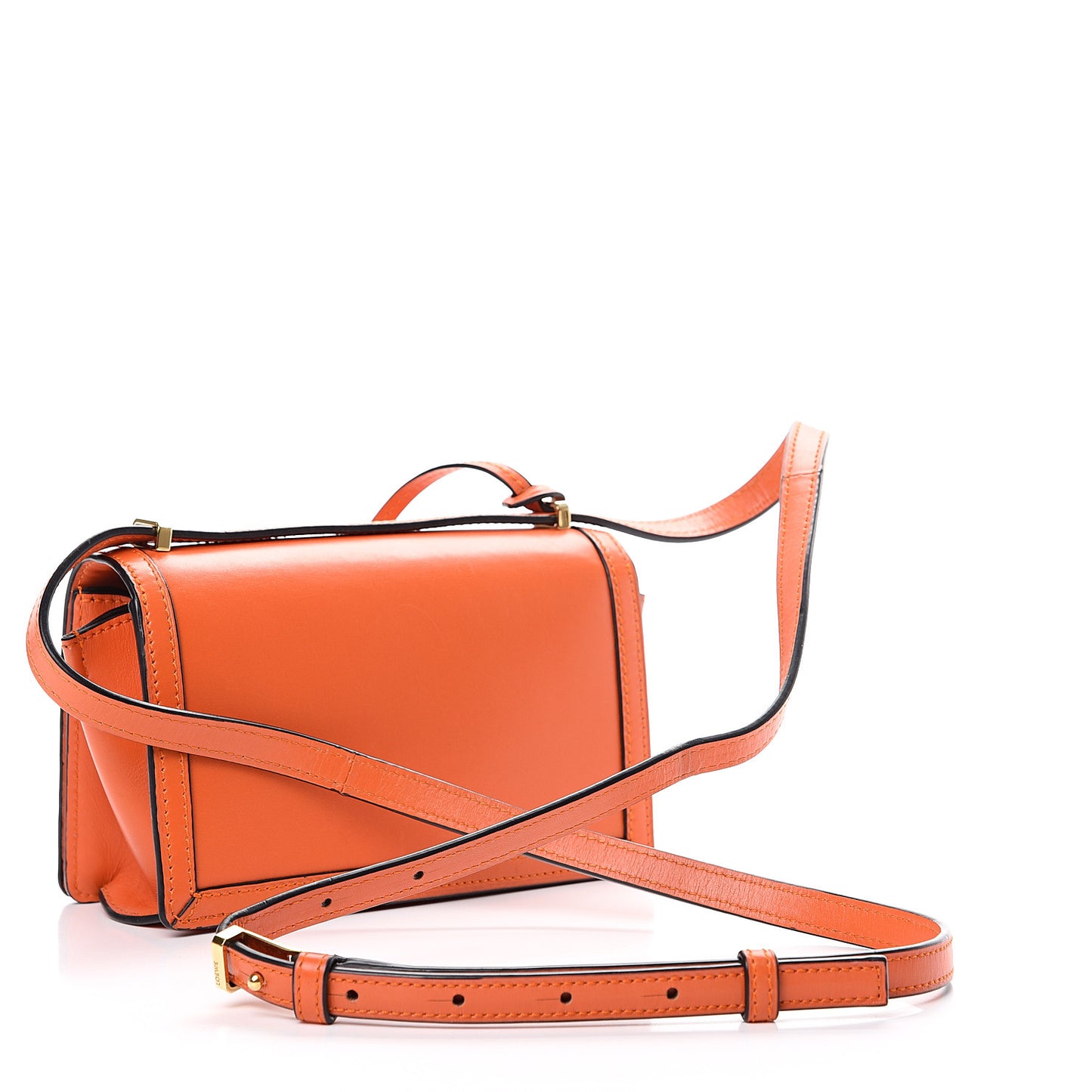Calfskin Small Barcelona Shoulder Bag Orange