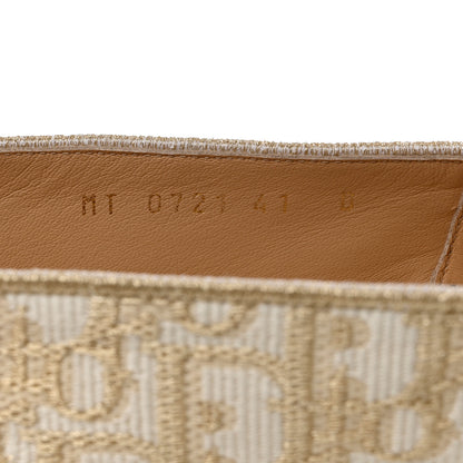 Christian Dior Oblique Embroidered Granville 15mm Espadrilles 41 Cream 6 of 10