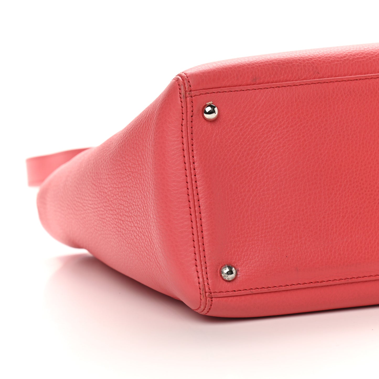 Calfskin Cerf Executive Shopper Tote Coral