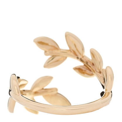 Tiffany 18K Yellow Gold Paloma Picasso Olive Leaf Bypass Ring 57 8 3 of 6