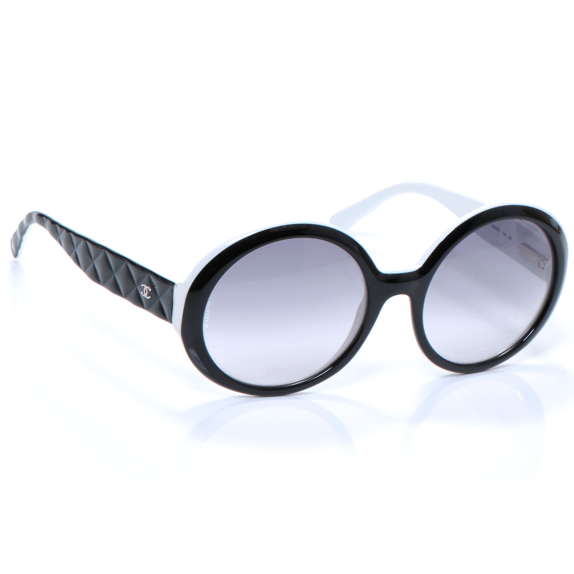 Chanel Quilted CC Mod Sunglasses 5120 Black White 3 of 5