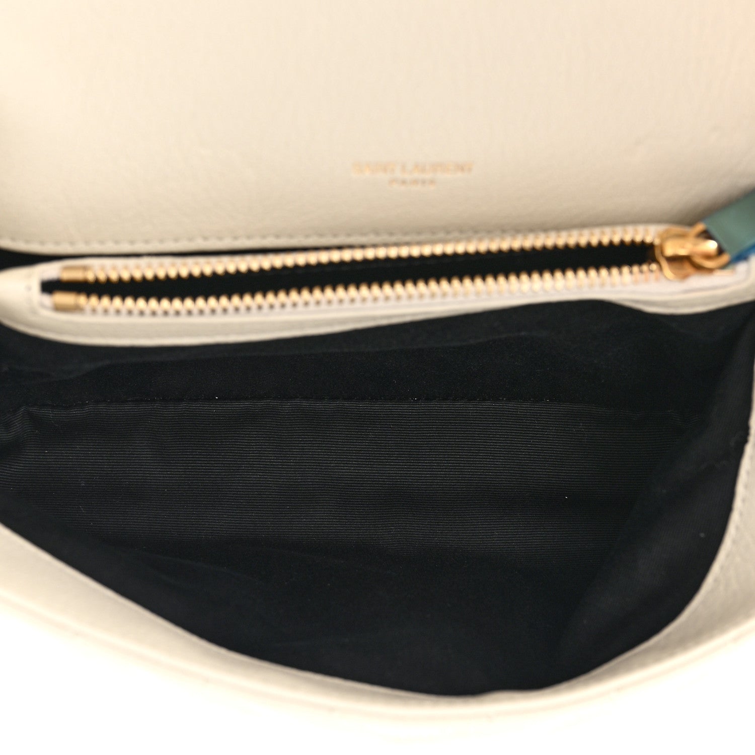Saint Laurent Sheepskin Matelasse Chevron Monogram Medium College Bag Crema Soft 5 of 14