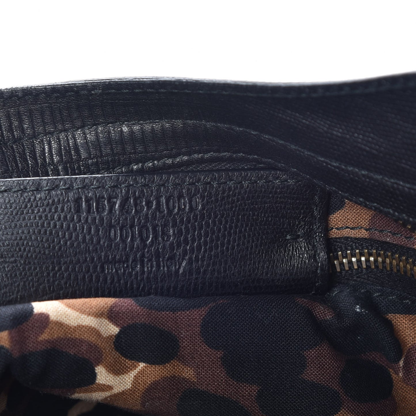 Agneau Lizard Embossed Classic Hardware City Black