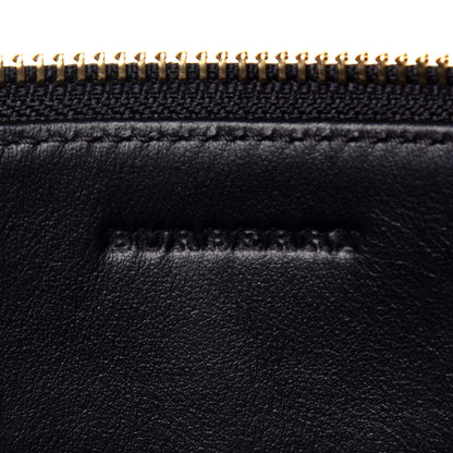 Burberry Haymarket Check Peyton Crossbody Clutch Bag Black 6 of 10