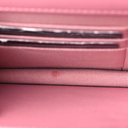 Chanel Lambskin Quilted Crystal Star Wallet On Chain WOC Pink 12 of 12