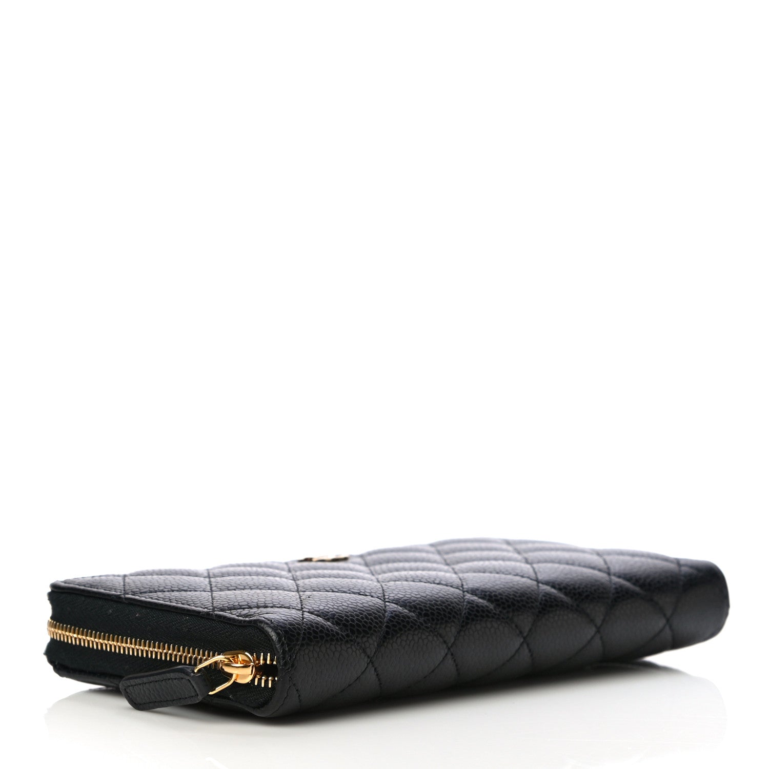 Chanel Caviar Quilted Large Gusset Zip Around Wallet Black 4 of 12