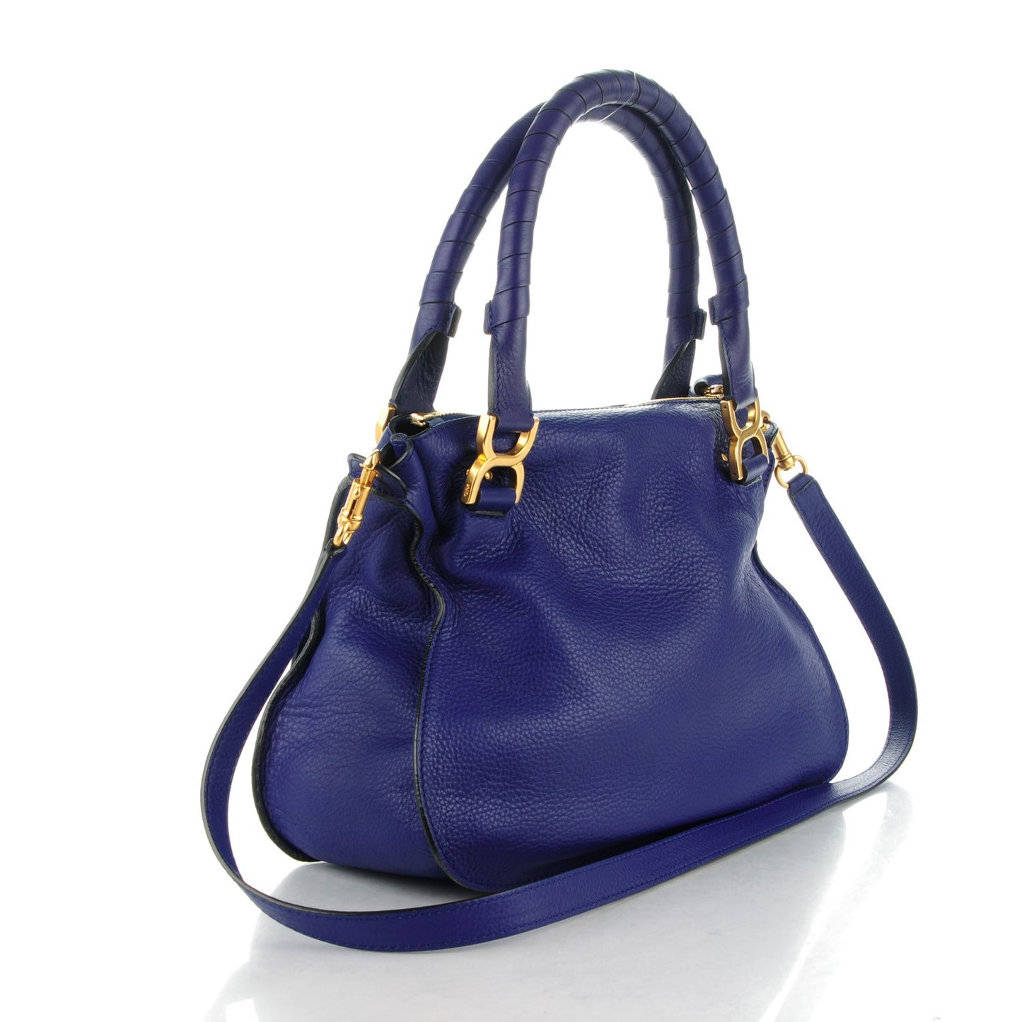 Calfskin Medium Marcie Satchel Sea Water