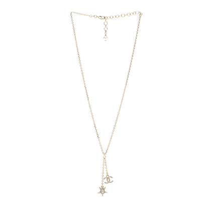 Chanel Crystal CC Star Necklace Gold 3 of 6