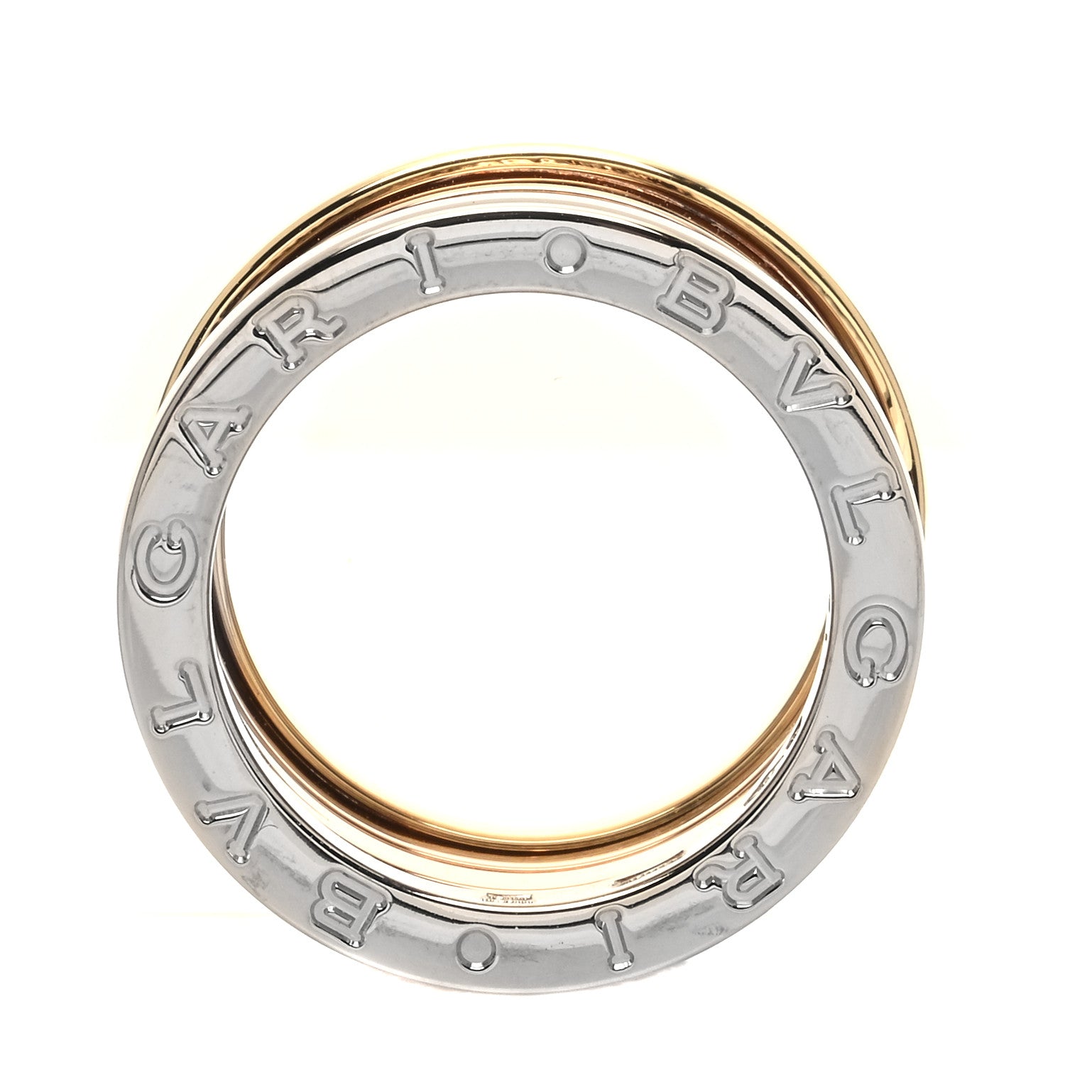 Bulgari 18K Rose White Yellow Gold B.Zero1 Four-Band Ring 51 5.75 4 of 7