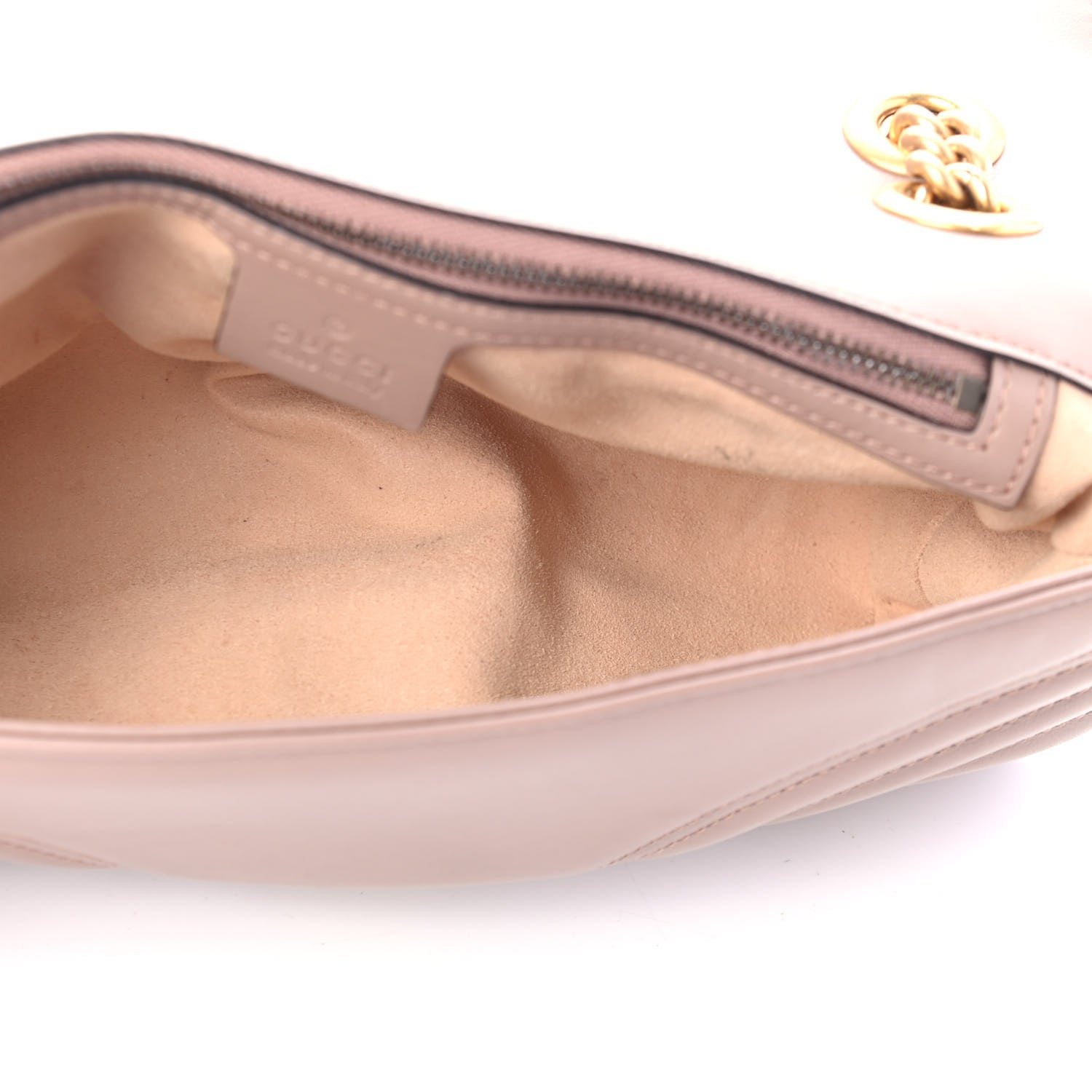Gucci Calfskin Matelasse Small GG Marmont Shoulder Bag Porcelain Rose 4 of 5