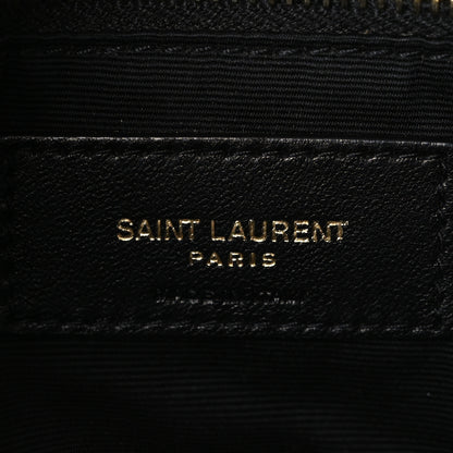 Saint Laurent Denim Quilted Medium Loulou Puffer Monogram Chain Satchel Bleached Lilac 6 of 10