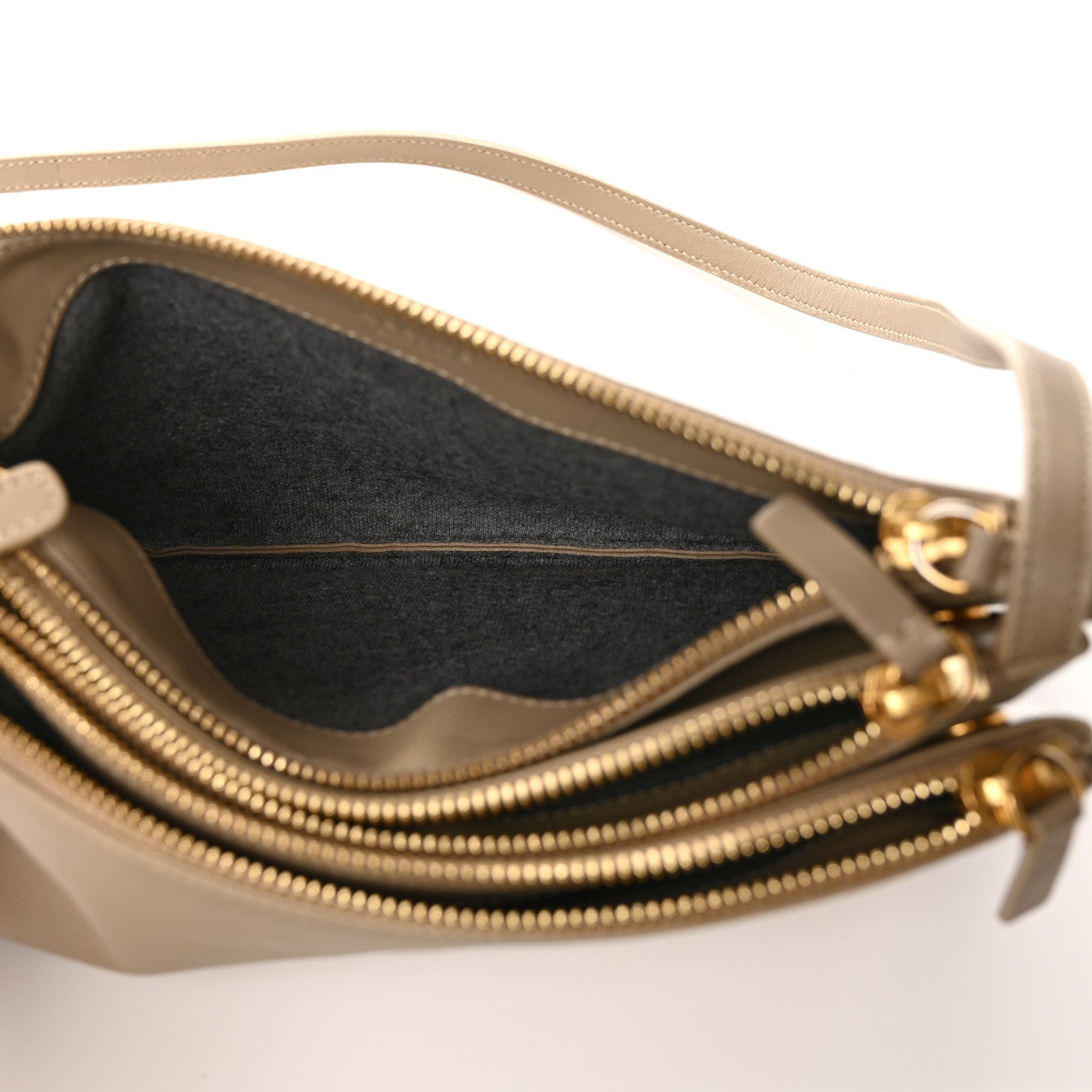 Celine Lambskin Small Trio Crossbody Bag Beige 5 of 13