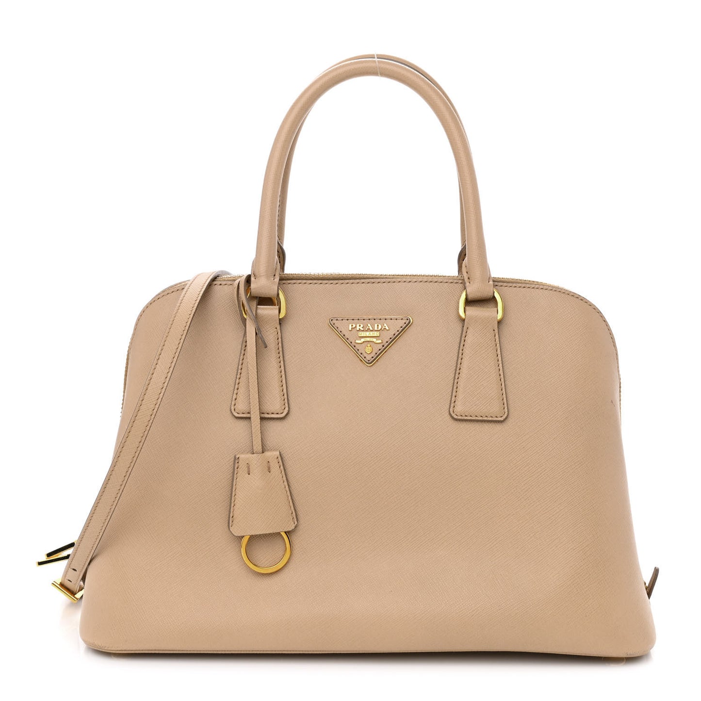 Saffiano Lux Medium Promenade Tote Sabbia
