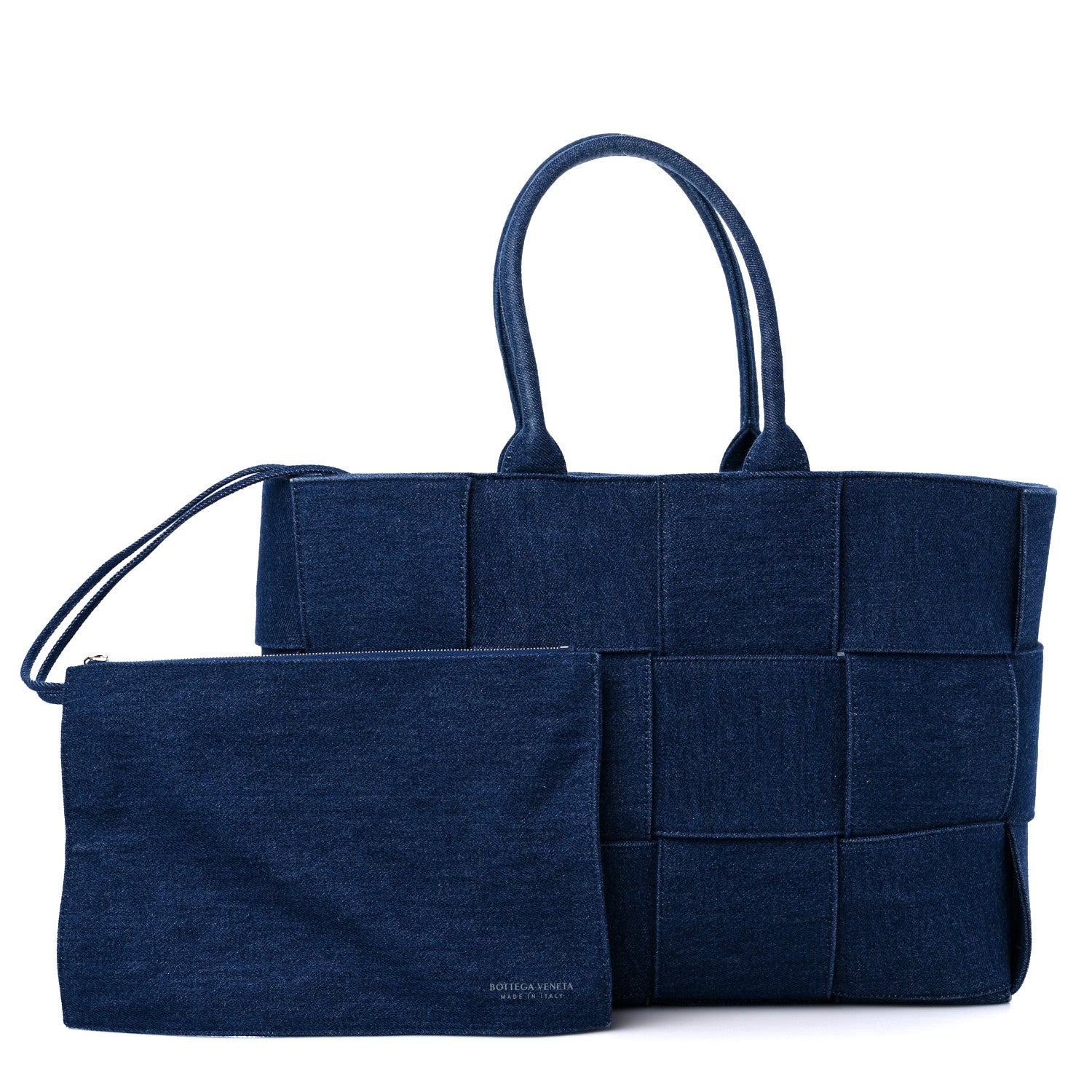 Bottega Veneta Denim Maxi Intrecciato Mens Arco Tote 1 of 8