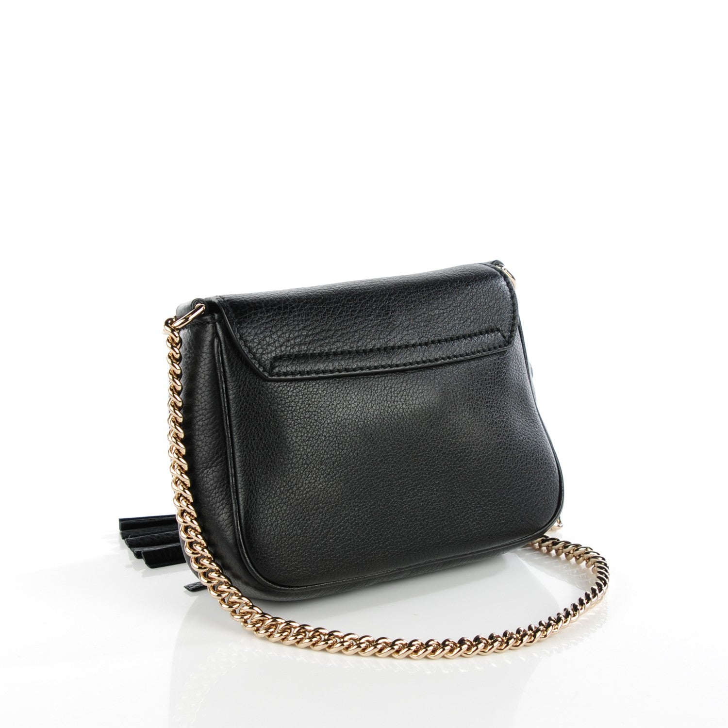 Gucci Pebbled Calfskin Small Soho Flap Crossbody Black 3 of 7