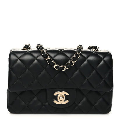 Chanel Lambskin Quilted Mini Rectangular Flap Black 1 of 10