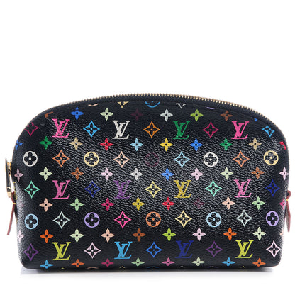 Louis Vuitton Monogram Multicolor Cosmetic Pouch Black Grenade 1 of 8