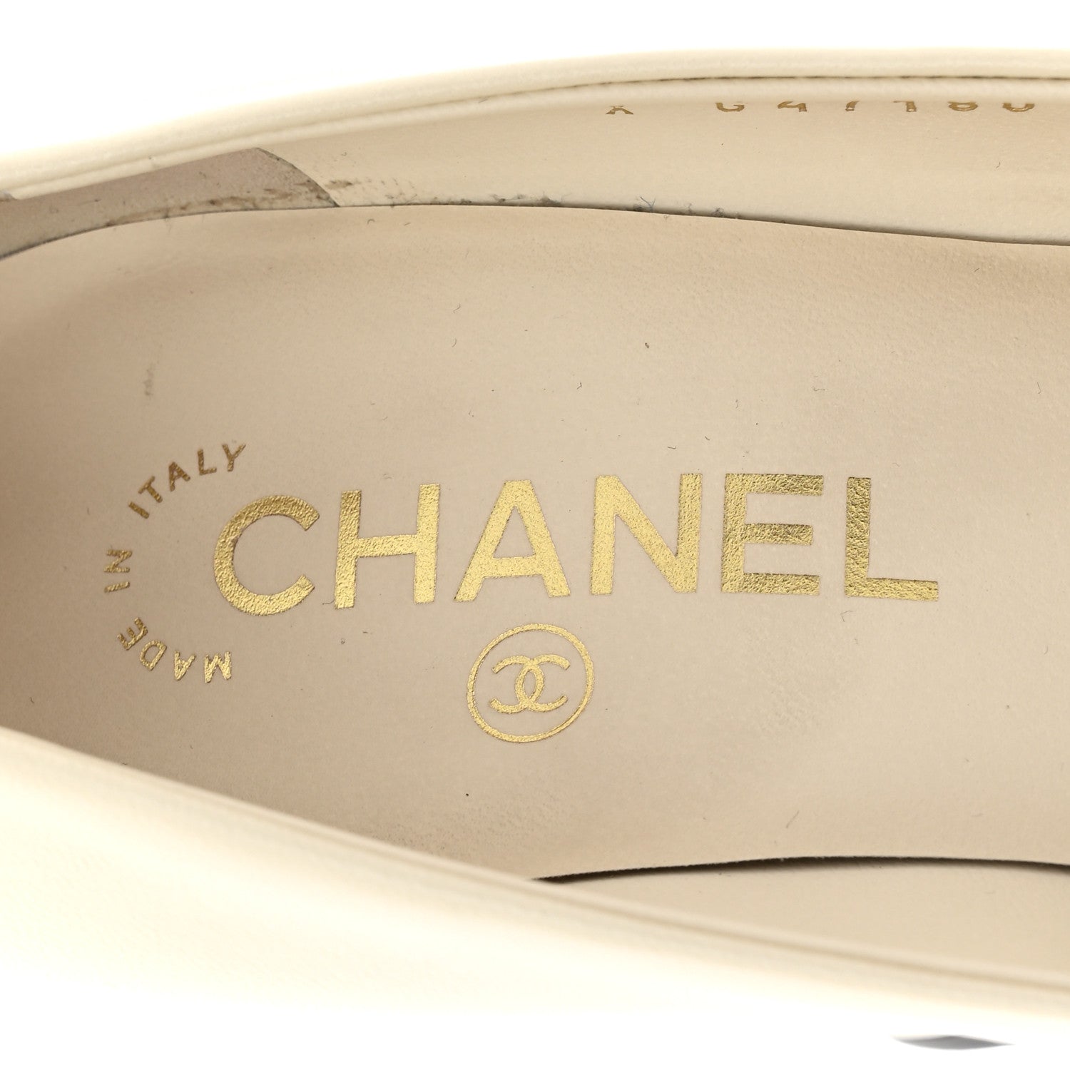 Chanel Lambskin Patent Calfskin Cap Toe Pumps 39.5 Ivory Black 8 of 13