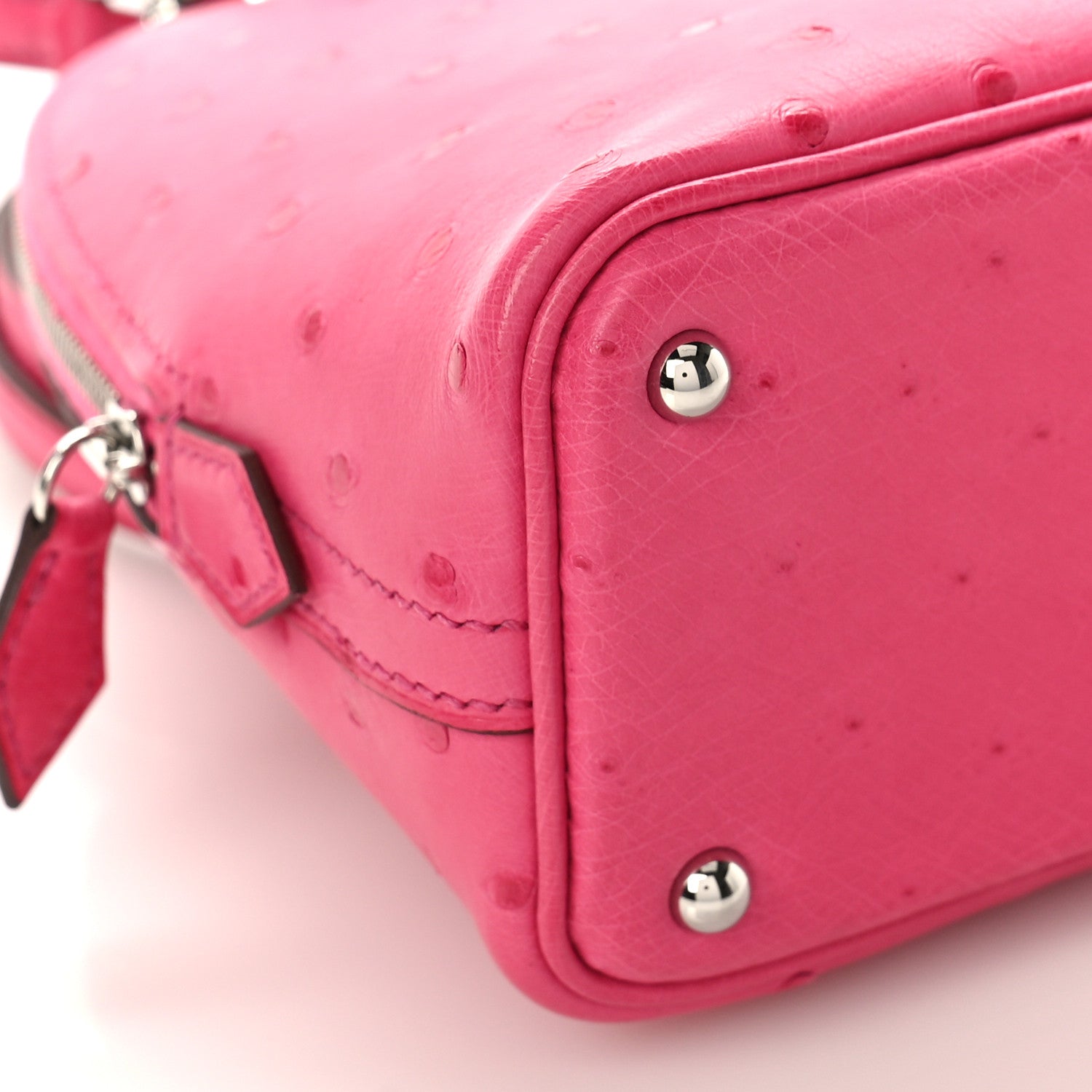 Hermes Ostrich Bolide Mini 1923 Rose Tyrien 7 of 9