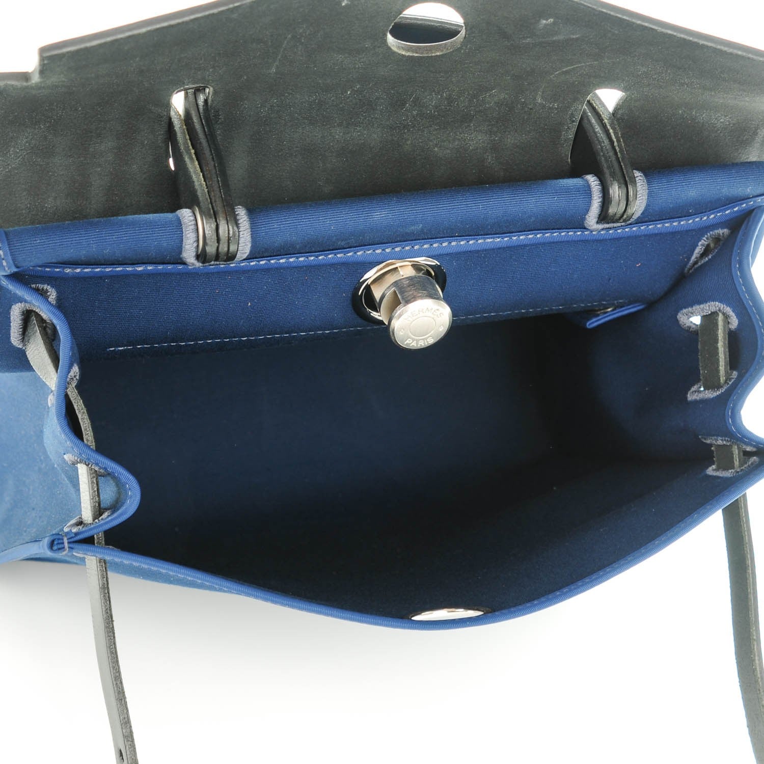 Hermes Toile Barenia Herbag Zip 31 PM Bleu de Prusse 10 of 10