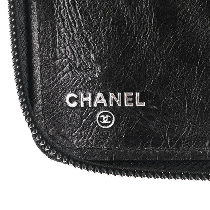 Chanel Calfskin Quilted Cambon Zip Around Organizer Wallet Black 5 of 8