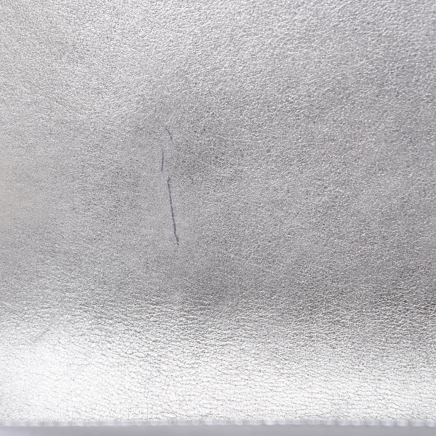 Metallic Calfskin Quilted Large Boy Flap Silver