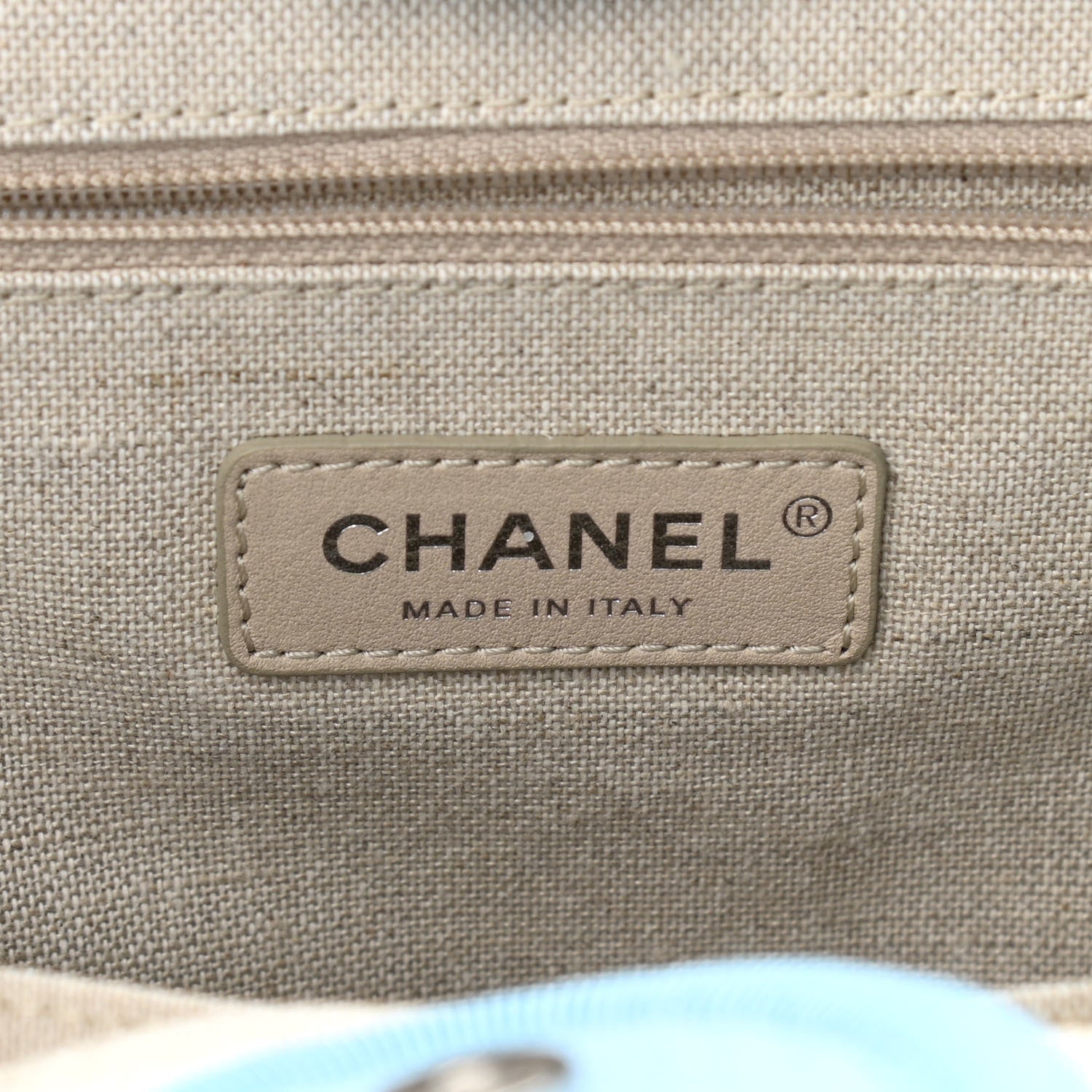 Chanel Mixed Fibers Small Deauville Tote Light Blue 8 of 11