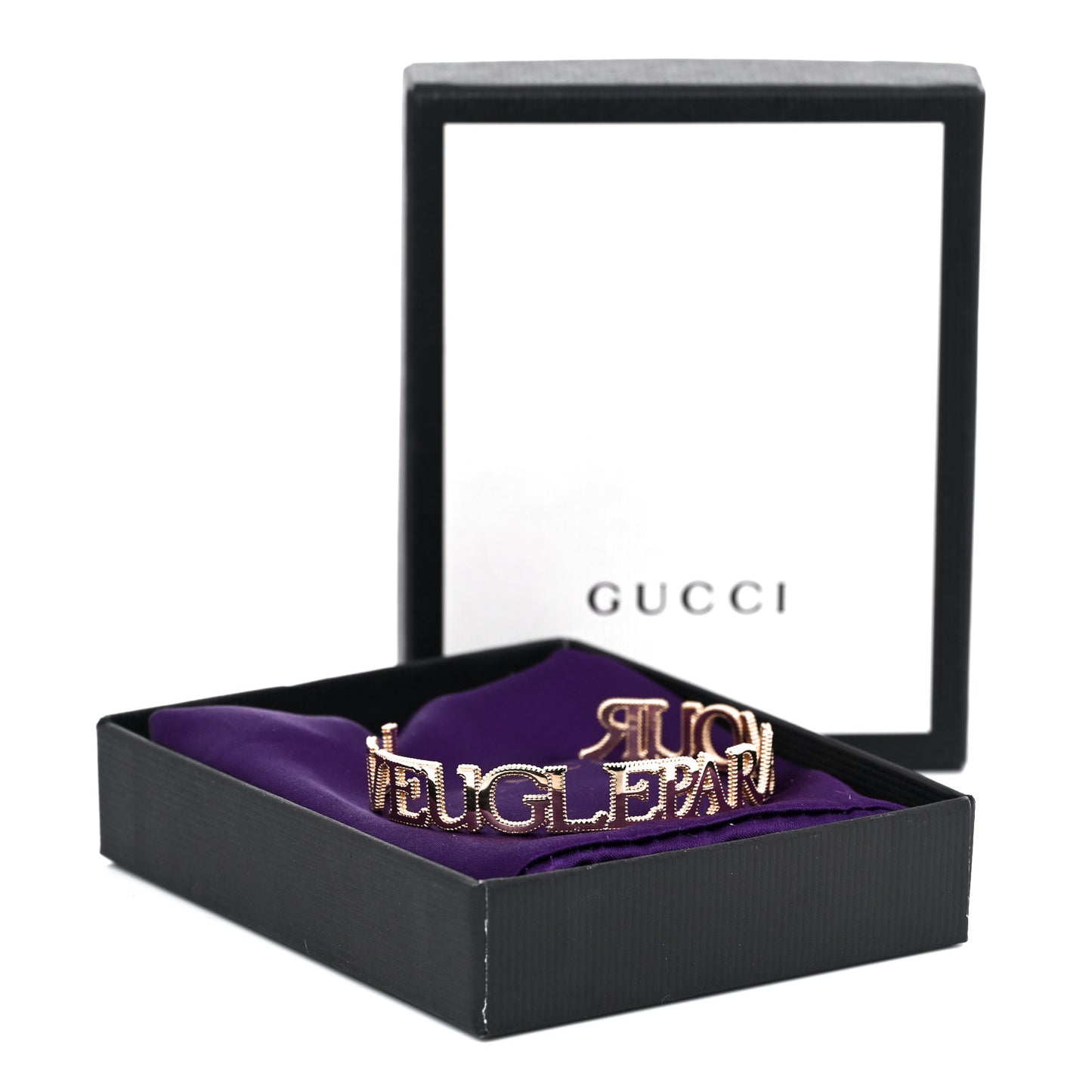 18K Yellow Gold L'Aveugle Par Amour Cuff Bracelet