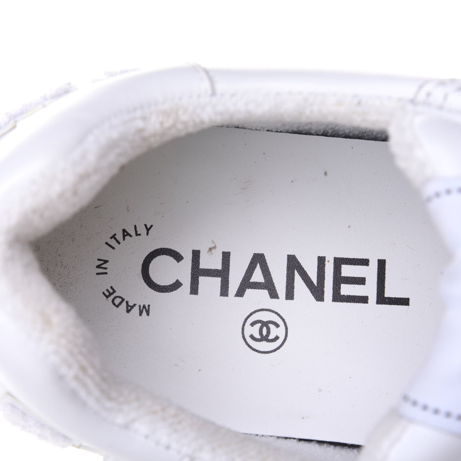 Chanel Calfskin Womens Logo Sneakers 38 White 9 of 10