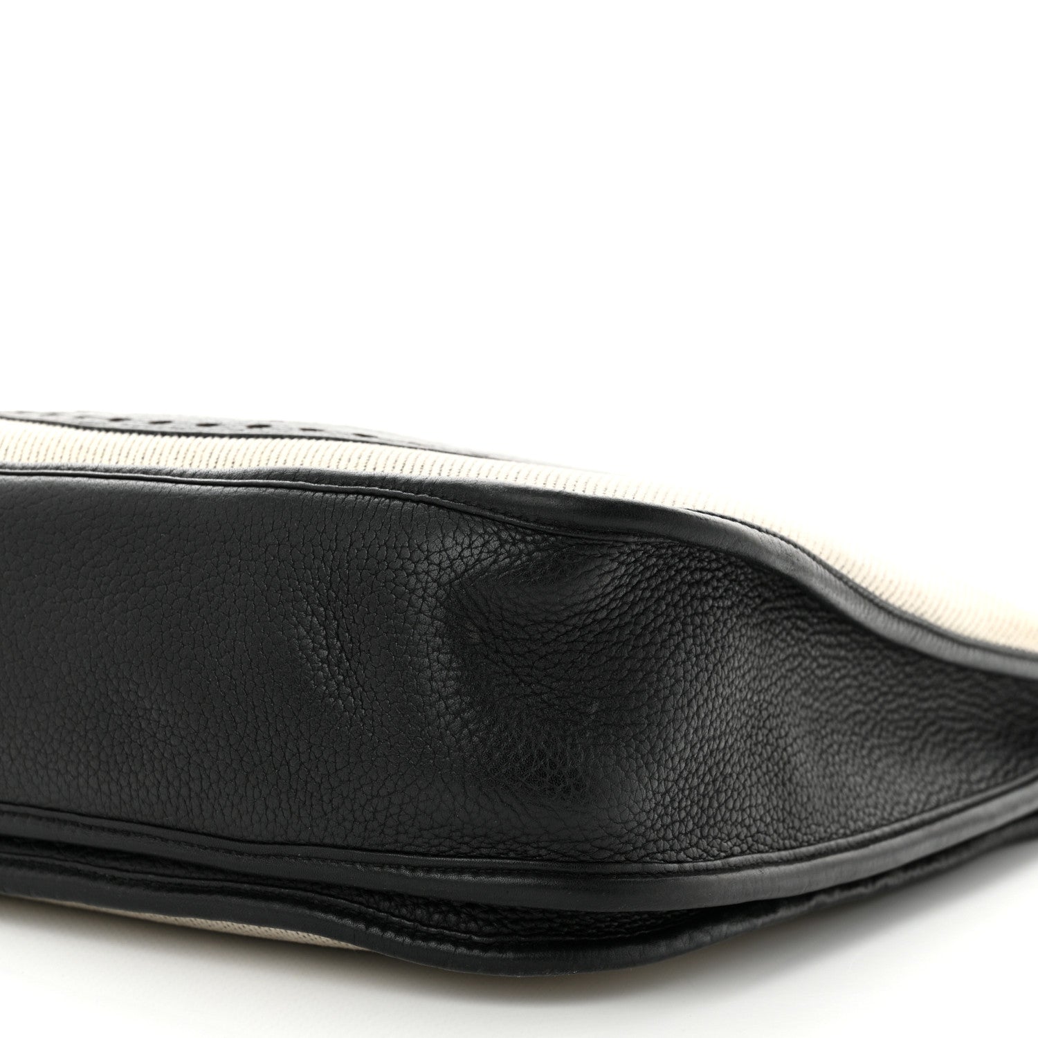 Hermes Toile Taurillon Clemence Evelyne III GM Ecru Black 10 of 11