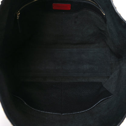 Valentino Garavani Grained Calfskin Rockstud Shoulder Tote Black 5 of 8
