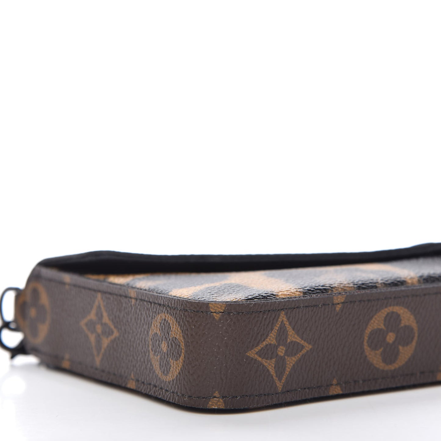 Monogram Animal Print Pochette Felicie Chain Wallet