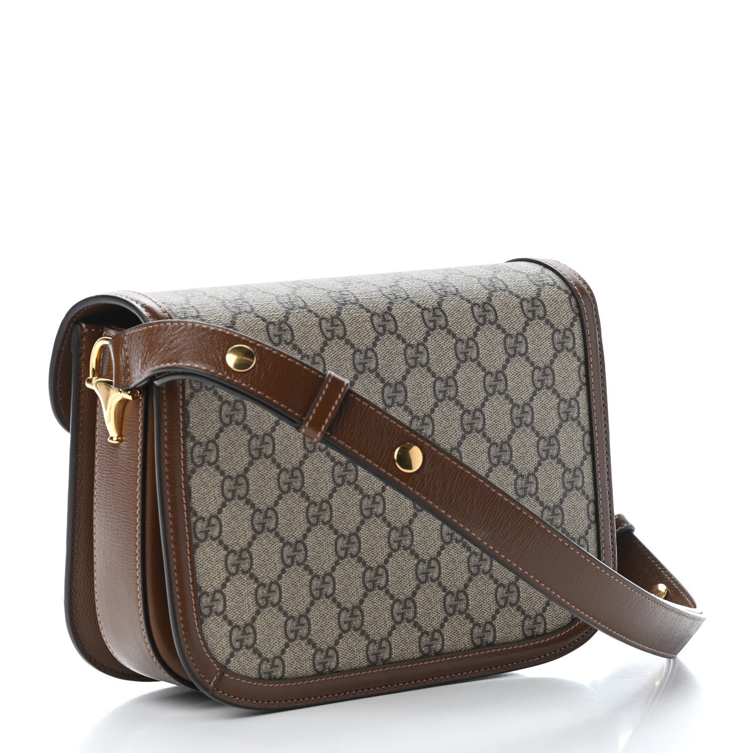 Gucci GG Supreme Monogram Horsebit 1955 Shoulder Bag Beige Brown Sugar 3 of 9