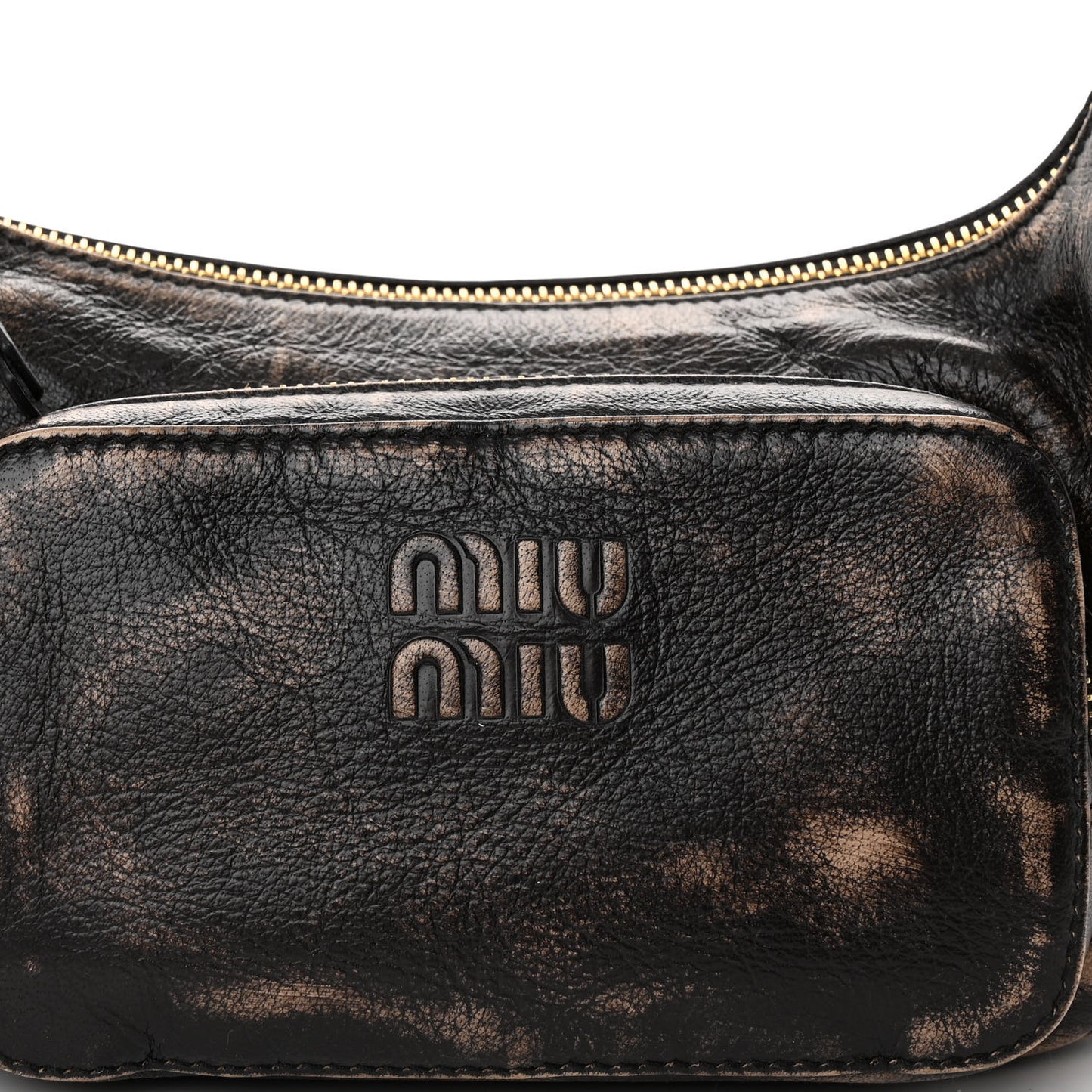 Distressed Nappa Pocket Bag Sand Coffee