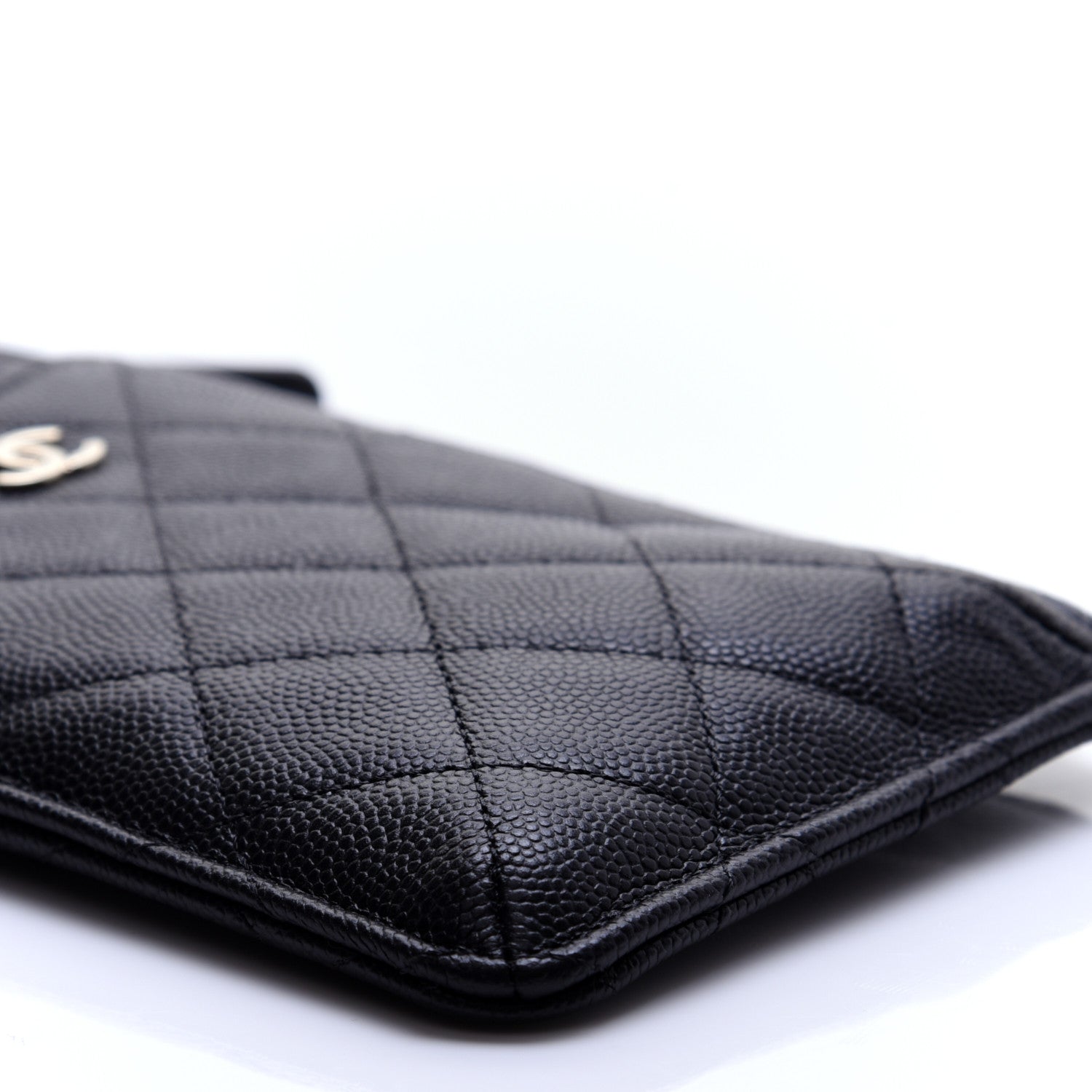 Chanel Caviar Quilted Classic Flat Wallet Pouch Black 7 of 11